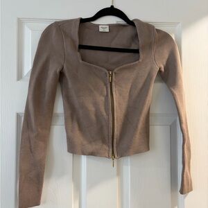 Abercrombie & Fitch Tan Long Sleeve Top